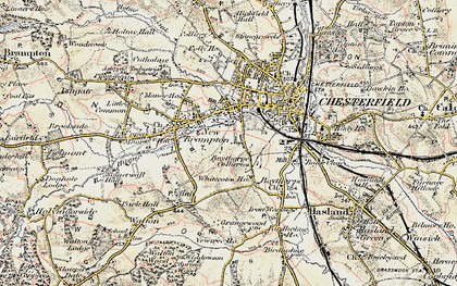 Old map of Boythorpe in 1902-1903
