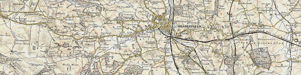 Old map of Boythorpe in 1902-1903