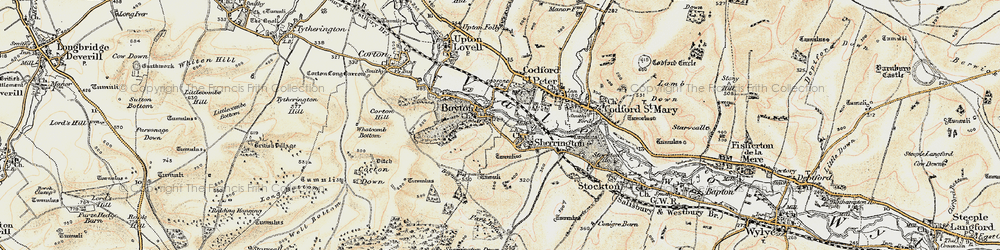Old map of Boyton Down in 1897-1899