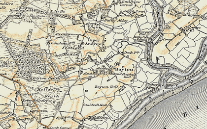 Old map of Boyton in 1898-1901
