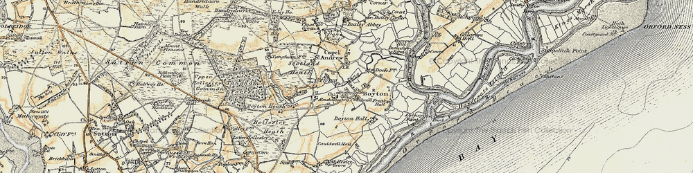 Old map of Boyton in 1898-1901