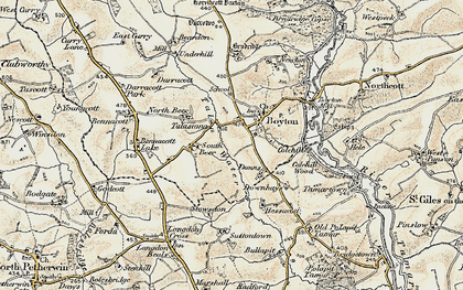 Old map of Boyton in 1900