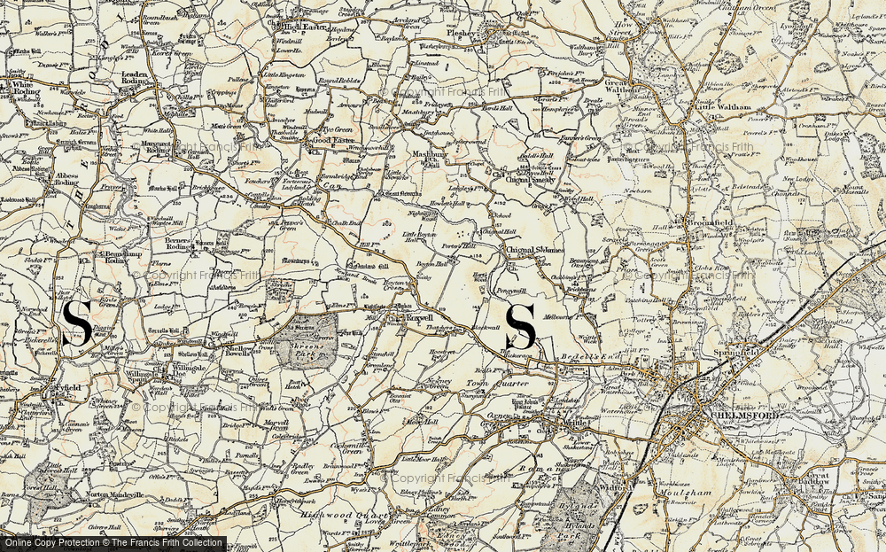 Old Map of Boyton Cross, 1898 in 1898