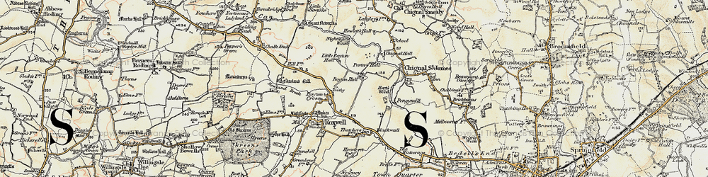 Old map of Boyton Cross in 1898