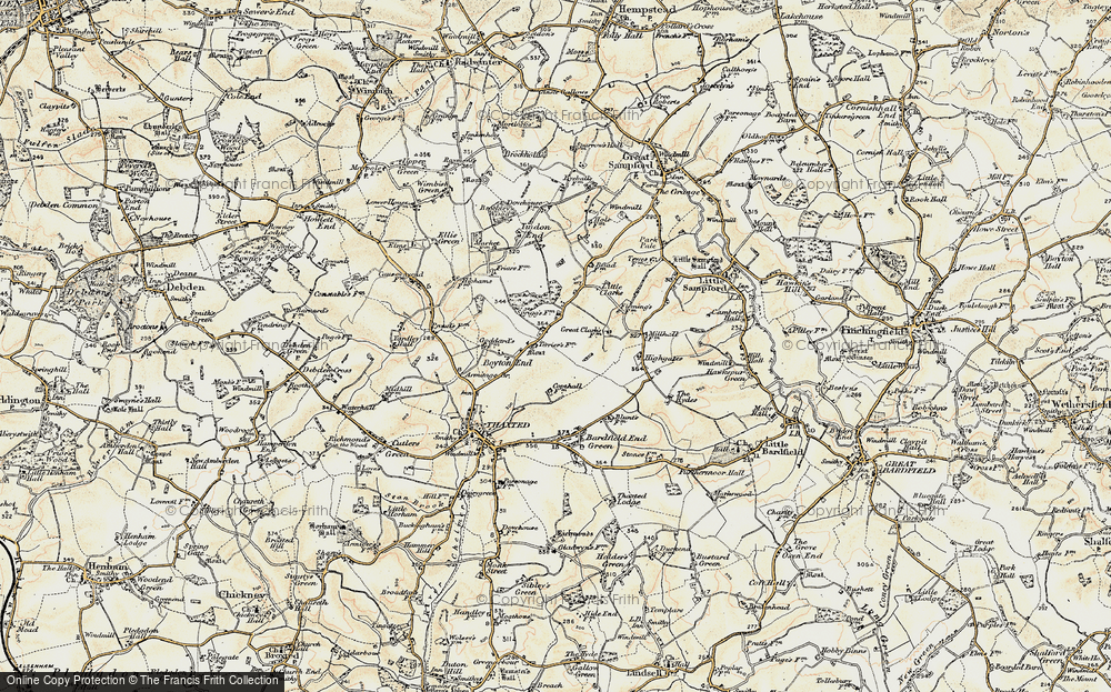 Old Map of Boyton End, 1898-1899 in 1898-1899