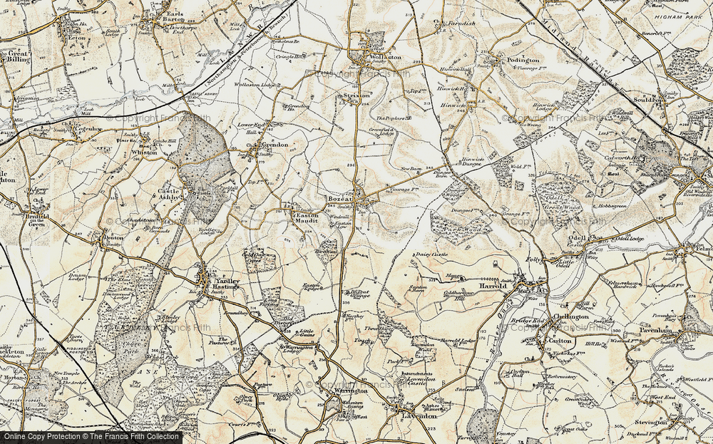 Old Map of Bozeat, 1898-1901 in 1898-1901