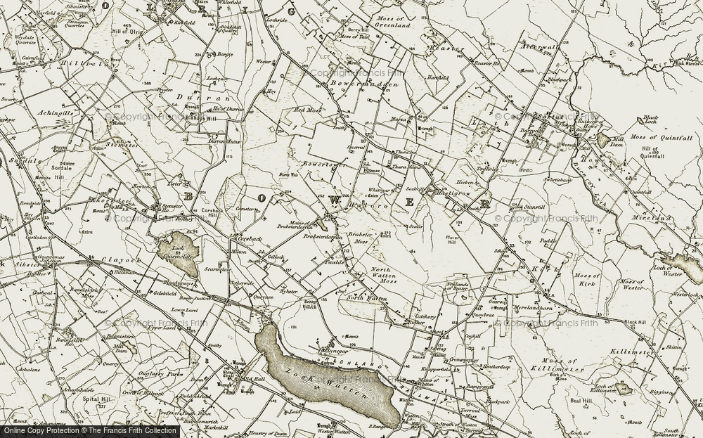 Old Map of Historic Map covering Whitegar in 1911-1912