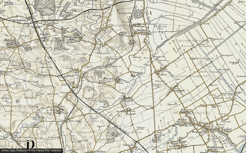 Old Map of Braceborough, 1901-1903 in 1901-1903
