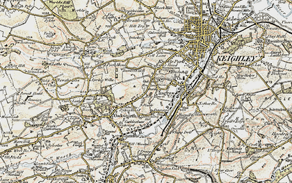 Old map of Bracken Bank in 1903-1904