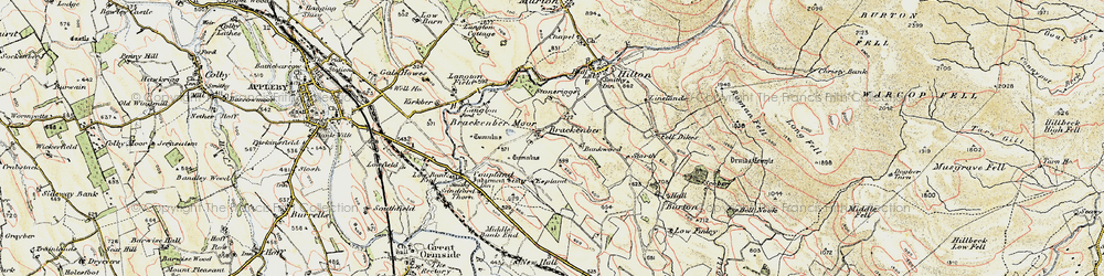 Old map of Brackenber Moor in 1903-1904