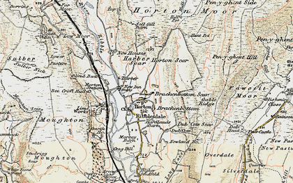 Old map of Brackenbottom in 1903-1904