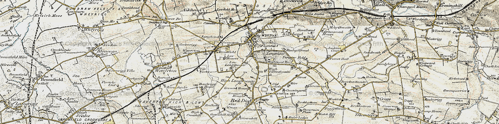 Old map of Brackenlands in 1901-1904