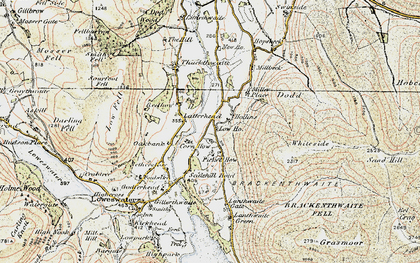 Old map of Brackenthwaite Fell in 1901-1904