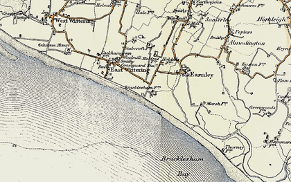 Old map of Bracklesham in 1897-1899