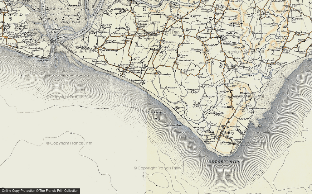 Old Map of Bracklesham Bay, 1897-1899 in 1897-1899