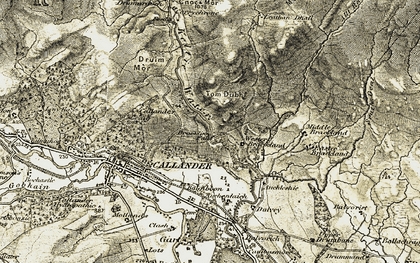 Old map of Wester Bracklinn in 1906-1907