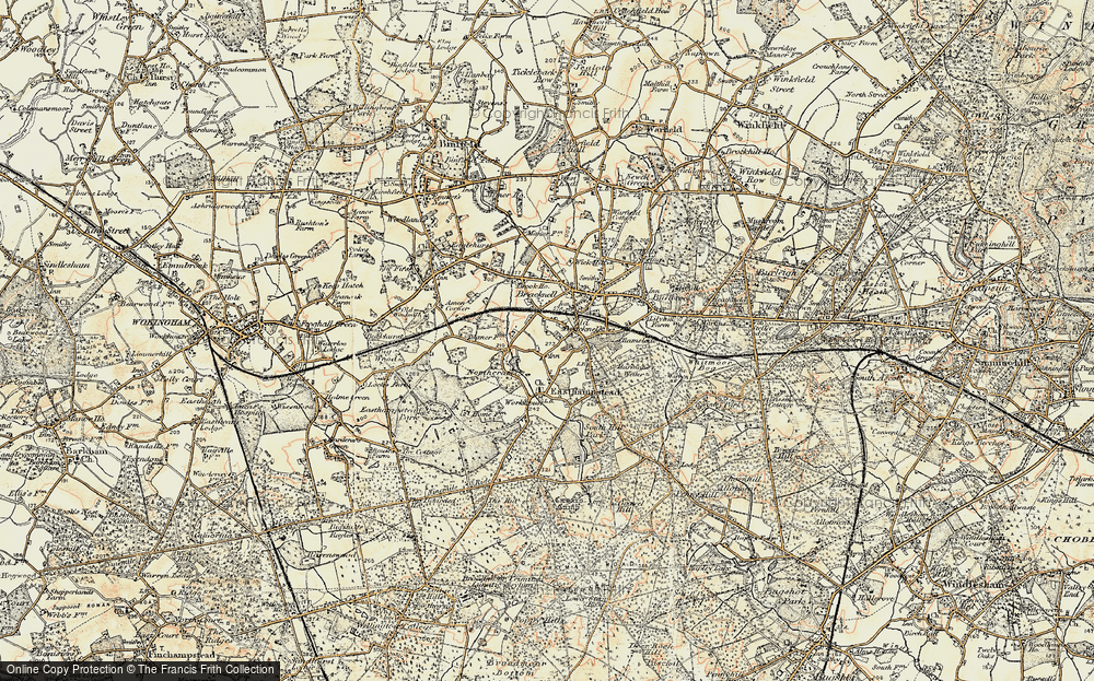 Old Map of Bracknell, 1897-1909 in 1897-1909