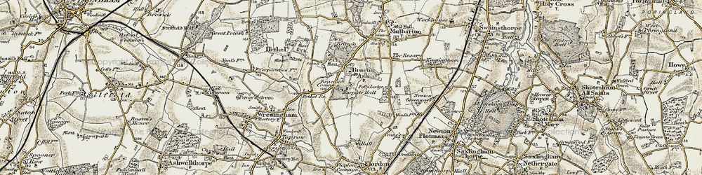 Old map of Mergate Hall in 1901-1902