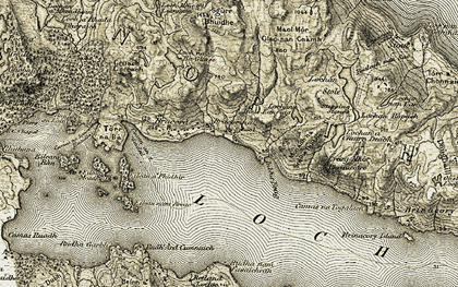 Old map of Bracorina in 1908