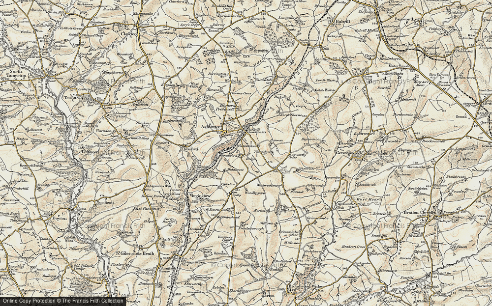 Old Map of Bradaford, 1900 in 1900
