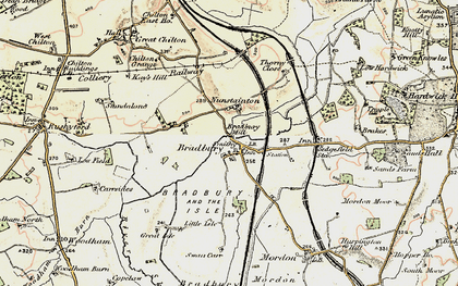 Old map of Bradbury in 1903-1904