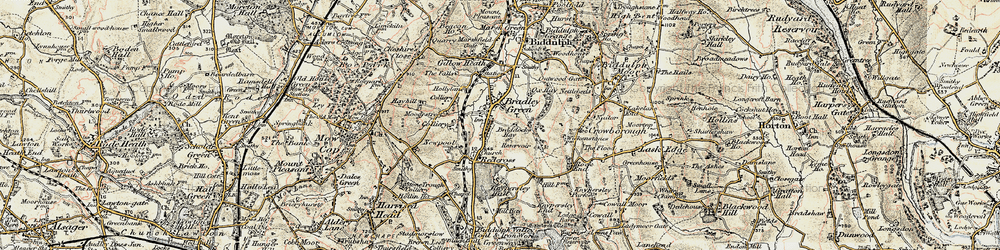 Old map of Braddocks Hay in 1902-1903