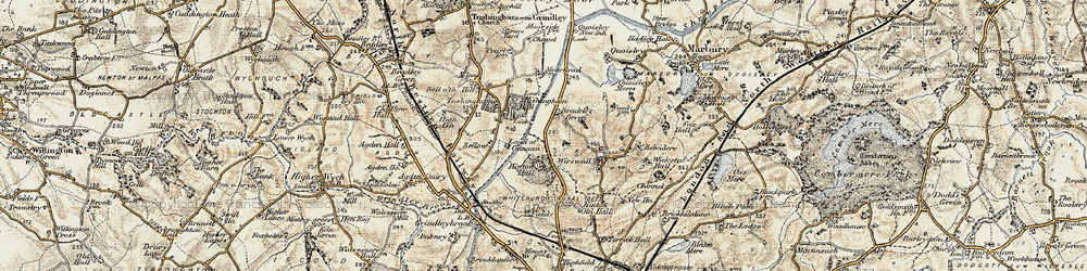 Old map of Bradeley Green in 1902