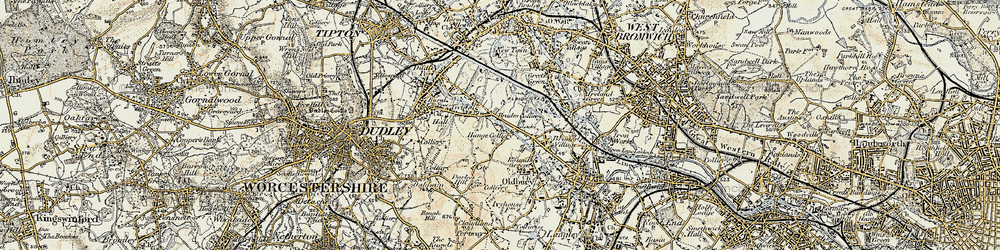 Old map of Brades Village in 1902