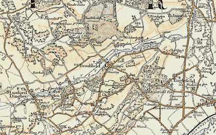 Old map of Bradfield in 1897-1900