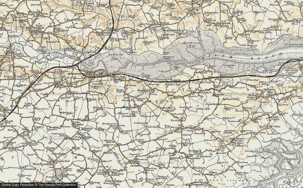 Old Map of Bradfield, 1898-1899 in 1898-1899