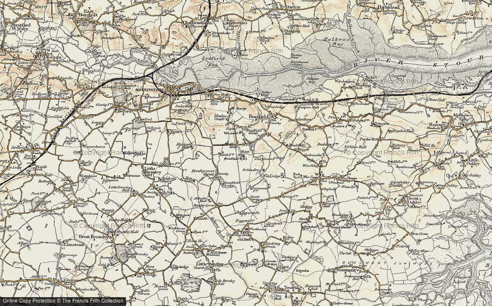 Old Map of Bradfield Heath, 1898-1899 in 1898-1899