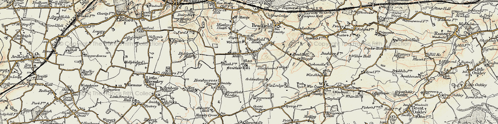 Old map of Bradfield Heath in 1898-1899