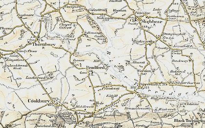 Old map of Allacott in 1900
