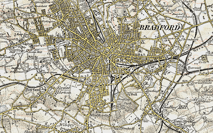 Old map of Bradford in 1903