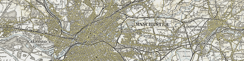 Old map of Bradford in 1903