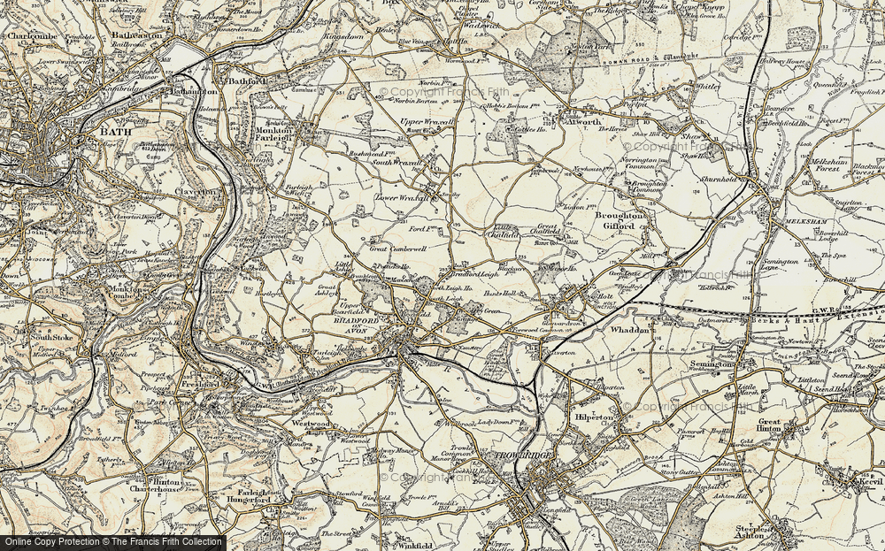 Old Map of Bradford Leigh, 1898-1899 in 1898-1899