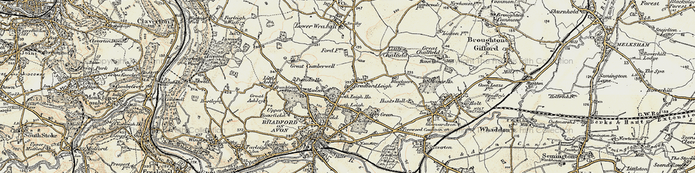 Old map of Bradford Leigh in 1898-1899