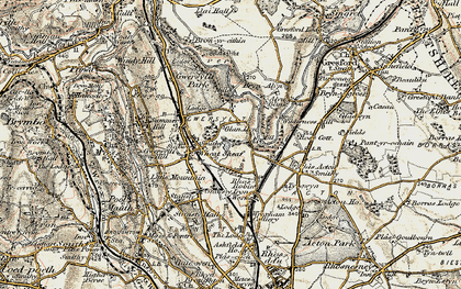 Old map of Bradley in 1902