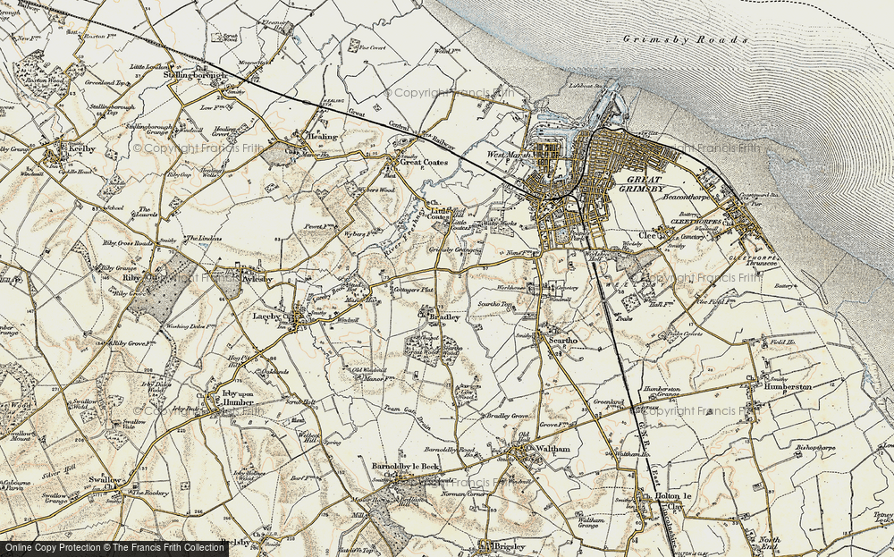 Old Map of Bradley, 1903-1908 in 1903-1908