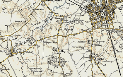 Old map of Bradley in 1903-1908