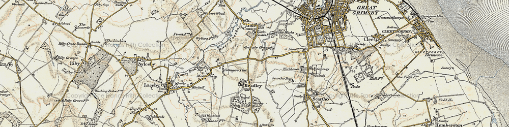 Old map of Bradley in 1903-1908