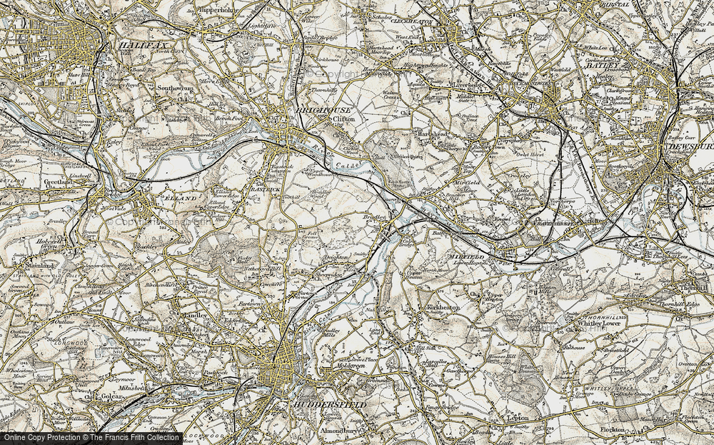 Old Map of Bradley, 1903 in 1903