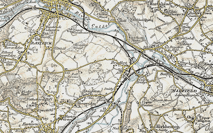 Old map of Bradley in 1903