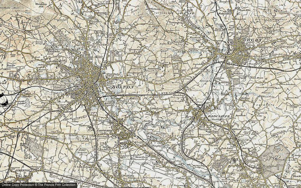 Old Map of Bradley Fold, 1903 in 1903