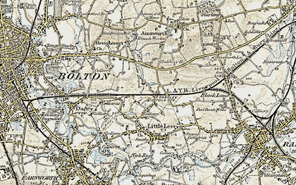 Old map of Bradley Fold in 1903