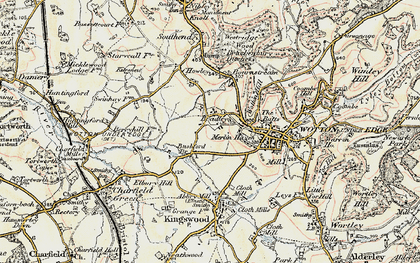 Old map of Bradley Green in 1898-1899