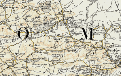 Old map of Bradley Green in 1898-1900