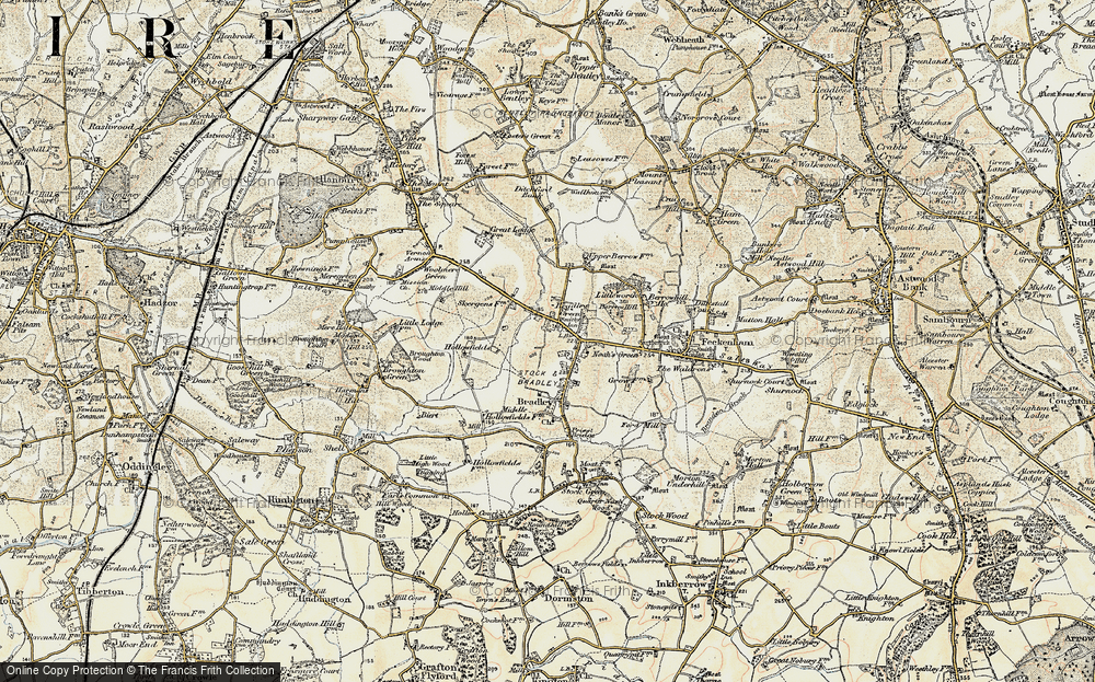 Old Map of Bradley Green, 1899-1902 in 1899-1902