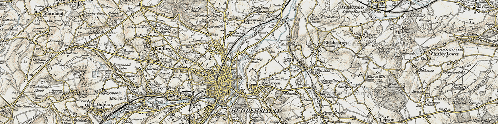 Old map of Bradley Mills in 1903