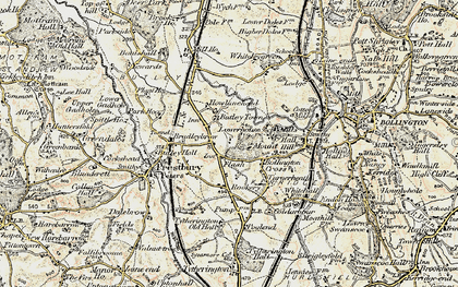 Old map of Bradley Mount in 1902-1903